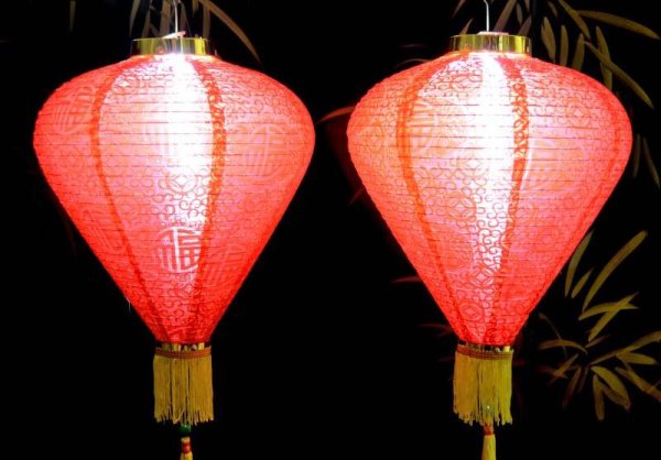 画像6: 14寸 吉祥 ベルベット ダイヤ型 堤灯 ランタン 2169514J 1個 (6)