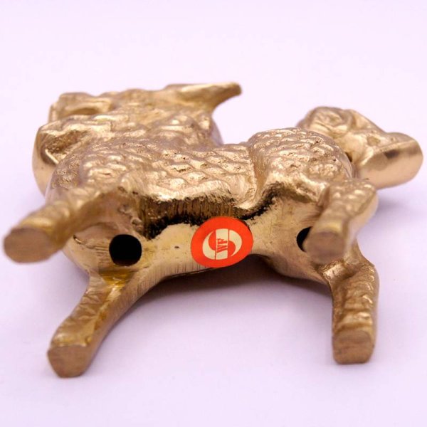 画像3: 真鍮製 招財 麒麟 置物 3寸 2212075 1個 (3)