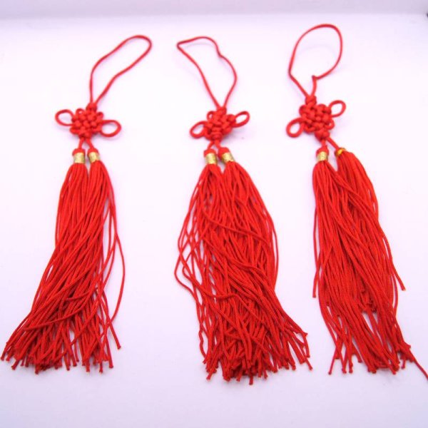 画像2: 中国結び 房飾り Sサイズ 245P1473 赤色2  1本 (2)
