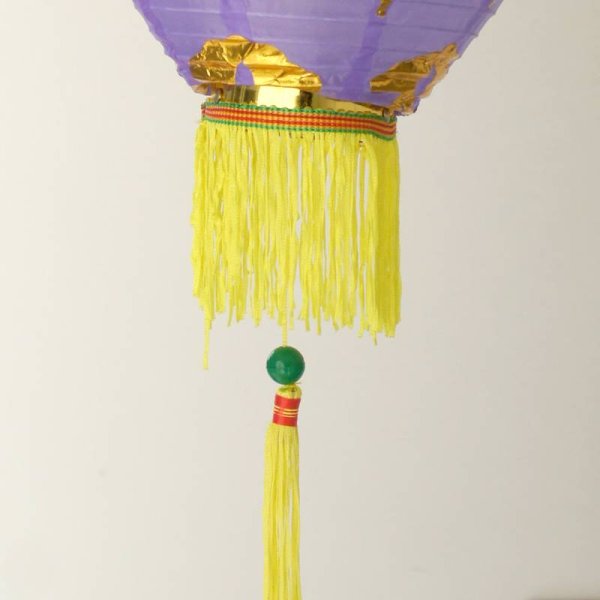 画像2: 12寸 吉祥 カラー ダイヤ型 堤灯 ランタン 紫色 216C0812-PR   1個 (2)