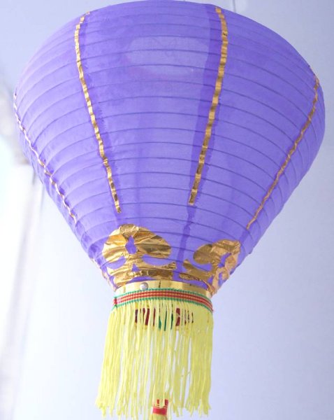 画像3: 12寸 吉祥 カラー ダイヤ型 堤灯 ランタン 紫色 216C0812-PR   1個 (3)