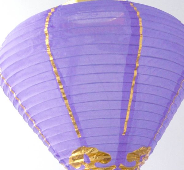 画像4: 12寸 吉祥 カラー ダイヤ型 堤灯 ランタン 紫色 216C0812-PR   1個 (4)