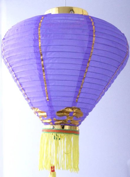 画像5: 12寸 吉祥 カラー ダイヤ型 堤灯 ランタン 紫色 216C0812-PR   1個 (5)