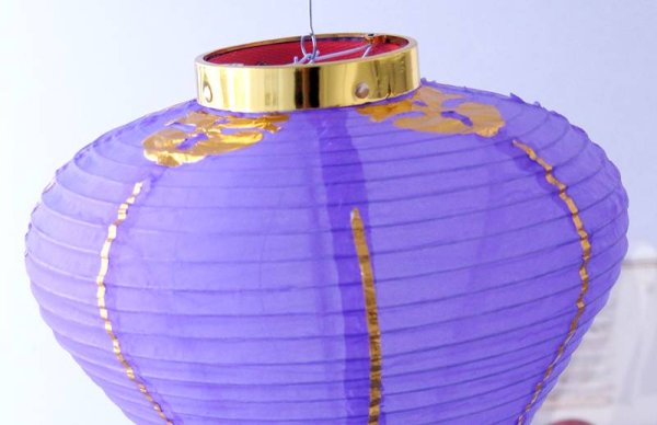 画像6: 12寸 吉祥 カラー ダイヤ型 堤灯 ランタン 紫色 216C0812-PR   1個 (6)