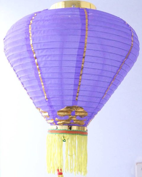 画像8: 12寸 吉祥 カラー ダイヤ型 堤灯 ランタン 紫色 216C0812-PR   1個 (8)