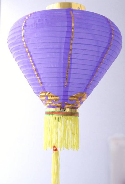 画像9: 12寸 吉祥 カラー ダイヤ型 堤灯 ランタン 紫色 216C0812-PR   1個 (9)