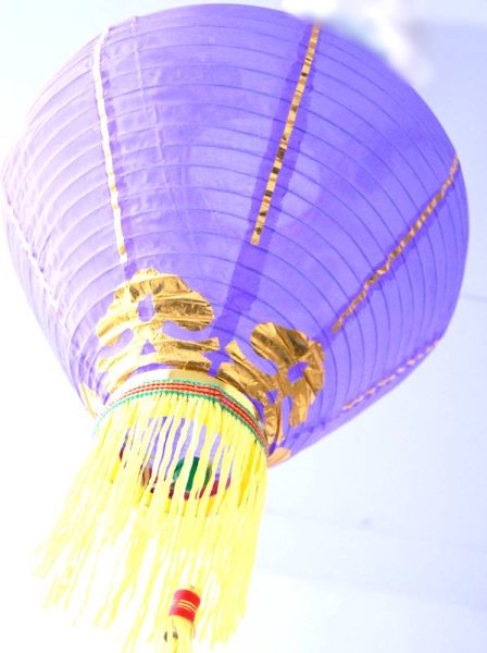 画像15: 12寸 吉祥 カラー ダイヤ型 堤灯 ランタン 紫色 216C0812-PR   1個 (15)