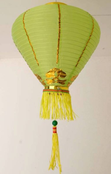 画像4: 12寸 吉祥 カラー ダイヤ型 堤灯 ランタン 黄緑色 216C0812-YG   1個 (4)