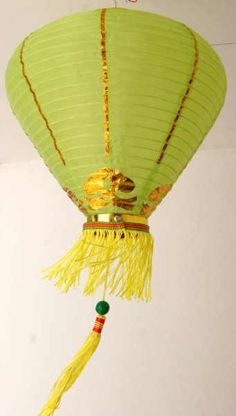 画像11: 12寸 吉祥 カラー ダイヤ型 堤灯 ランタン 黄緑色 216C0812-YG   1個 (11)