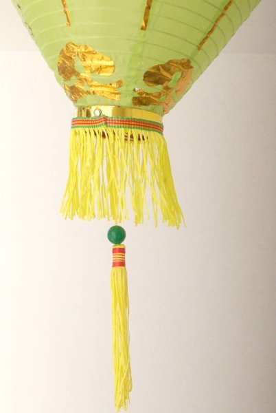 画像12: 12寸 吉祥 カラー ダイヤ型 堤灯 ランタン 黄緑色 216C0812-YG   1個 (12)