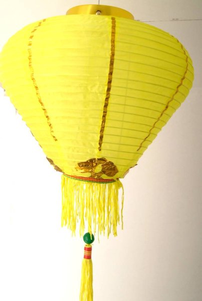 画像3: 12寸 吉祥 カラー ダイヤ型 堤灯 ランタン 黄色 216C0812-YE   1個 (3)