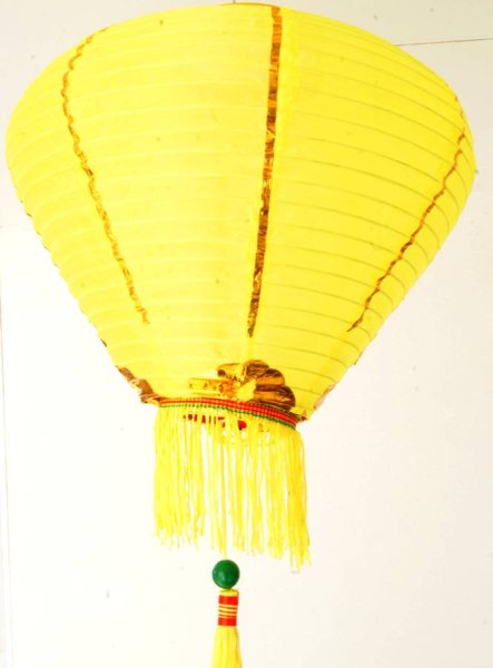 画像9: 12寸 吉祥 カラー ダイヤ型 堤灯 ランタン 黄色 216C0812-YE   1個 (9)