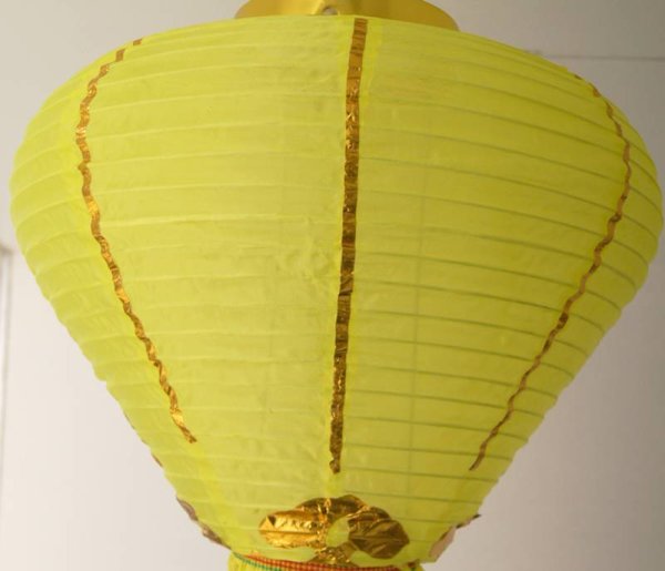 画像12: 12寸 吉祥 カラー ダイヤ型 堤灯 ランタン 黄色 216C0812-YE   1個 (12)