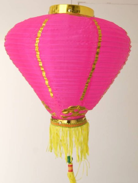 画像4: 12寸 吉祥 カラー ダイヤ型 堤灯 ランタン 桃色 216C0812-PI    1個 (4)