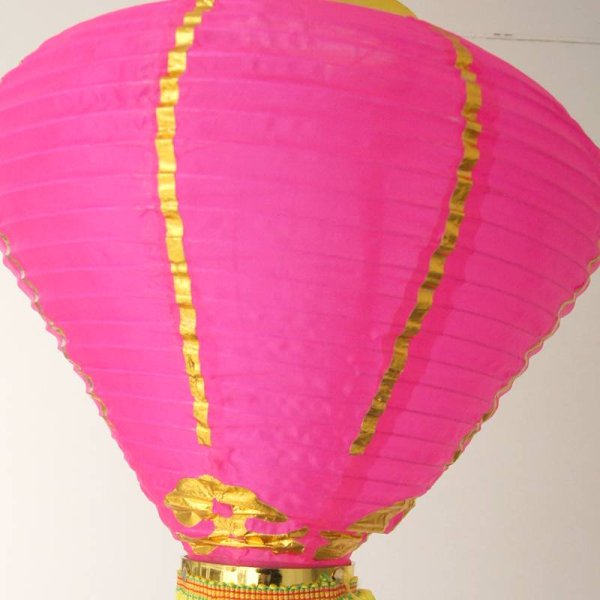 画像5: 12寸 吉祥 カラー ダイヤ型 堤灯 ランタン 桃色 216C0812-PI    1個 (5)