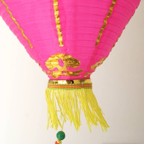 画像6: 12寸 吉祥 カラー ダイヤ型 堤灯 ランタン 桃色 216C0812-PI    1個 (6)