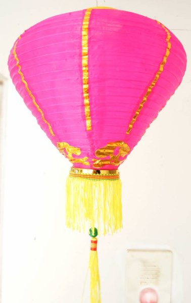 画像8: 12寸 吉祥 カラー ダイヤ型 堤灯 ランタン 桃色 216C0812-PI    1個 (8)