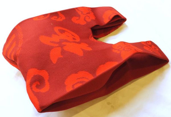 画像4: 中華 福文字 赤 ニットトートバッグ 225SP9-1 (4)