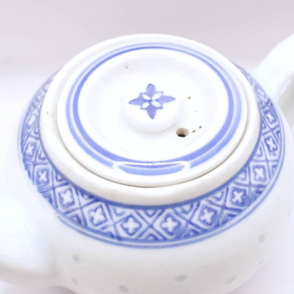 画像7: 景徳鎮 青ホタル焼き 柿 急須  中サイズ (7)