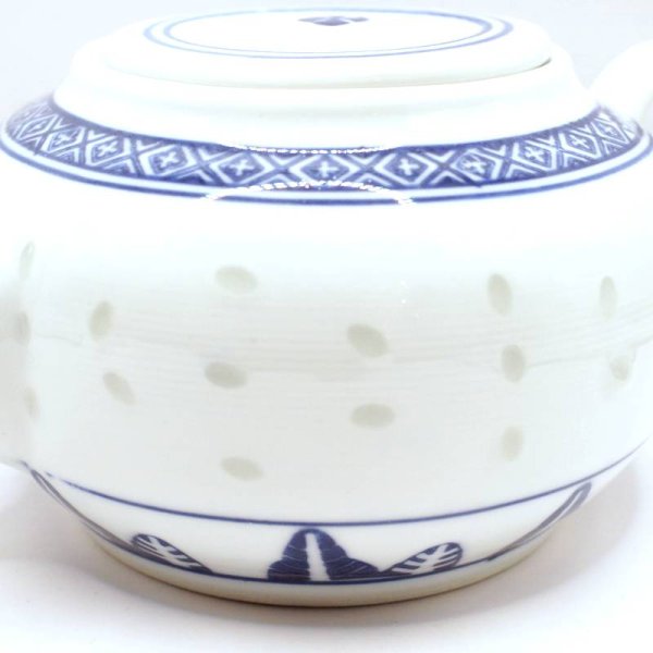 画像3: 景徳鎮 青ホタル焼き 柿 急須  特大サイズ (3)