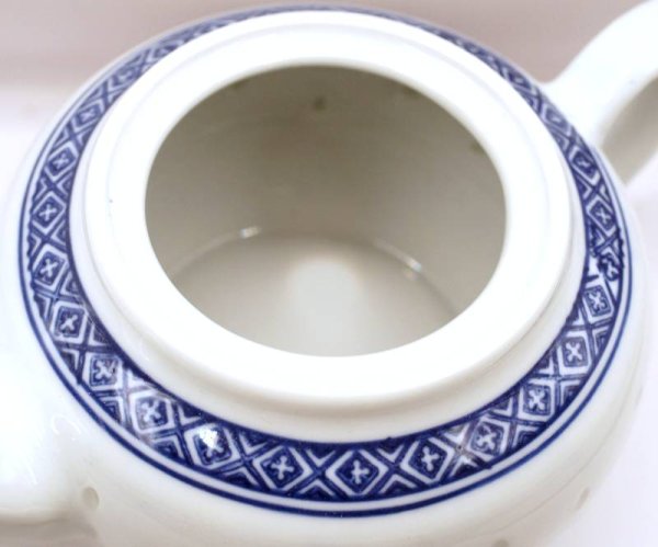 画像4: 景徳鎮 青ホタル焼き 柿 急須  特大サイズ (4)