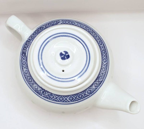 画像6: 景徳鎮 青ホタル焼き 柿 急須  特大サイズ (6)