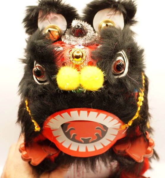 画像3: 横浜中華街 獅子舞 ティッシュケース カバー 黒色 221XL004-bk (3)