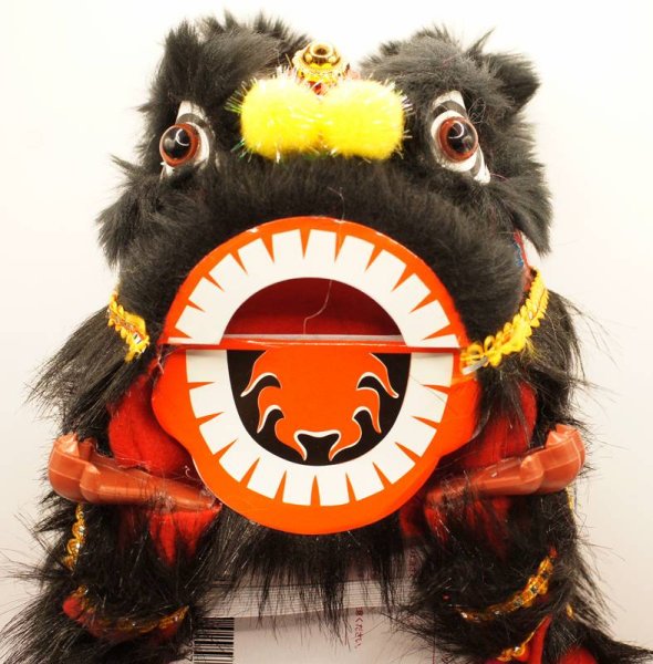 画像6: 横浜中華街 獅子舞 ティッシュケース カバー 黒色 221XL004-bk (6)