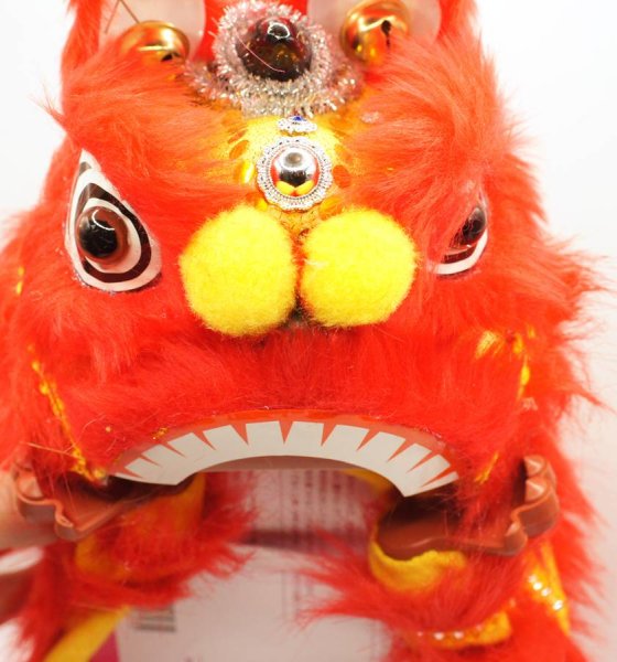 画像2: 横浜中華街 獅子舞 ティッシュケース カバー 赤色 221XL004-rd (2)