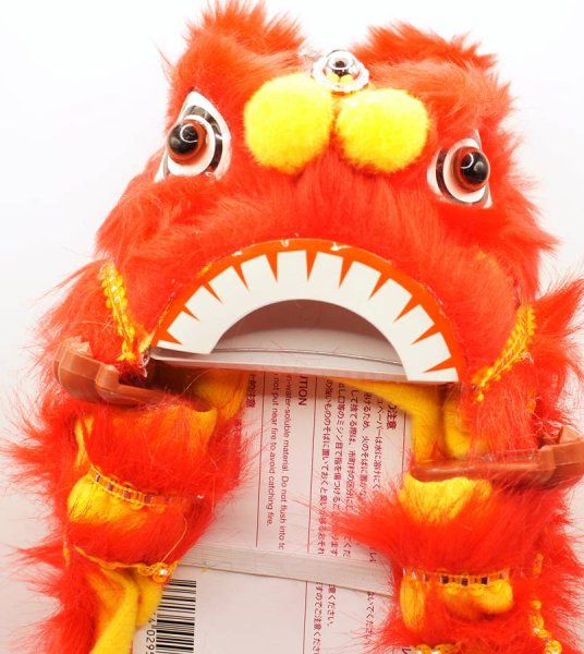 画像5: 横浜中華街 獅子舞 ティッシュケース カバー 赤色 221XL004-rd (5)