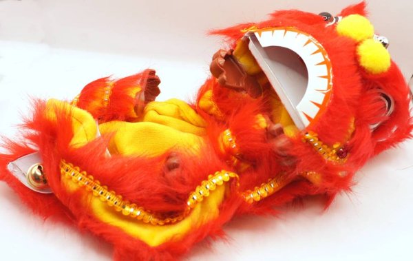 画像7: 横浜中華街 獅子舞 ティッシュケース カバー 赤色 221XL004-rd (7)