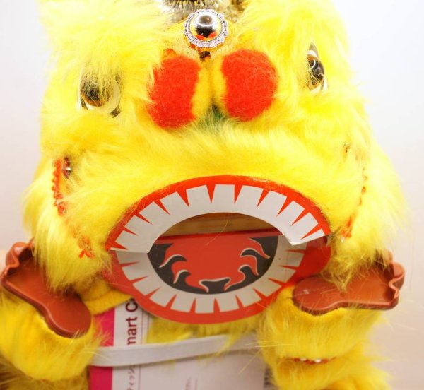 画像2: 横浜中華街 獅子舞 ティッシュケース カバー 黄色 221XL004-ye (2)