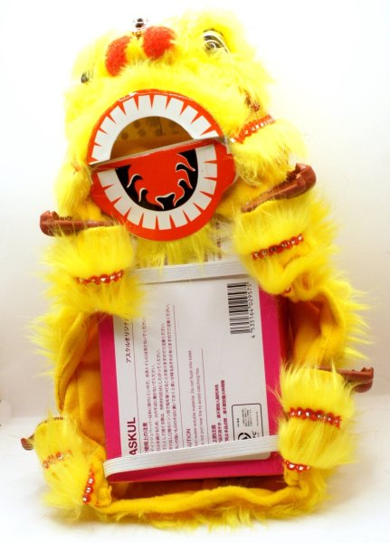 画像3: 横浜中華街 獅子舞 ティッシュケース カバー 黄色 221XL004-ye (3)