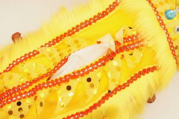 画像4: 横浜中華街 獅子舞 ティッシュケース カバー 黄色 221XL004-ye (4)