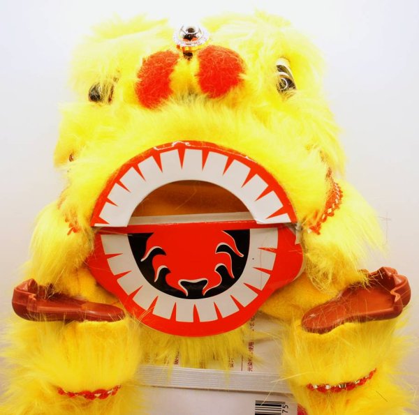 画像5: 横浜中華街 獅子舞 ティッシュケース カバー 黄色 221XL004-ye (5)