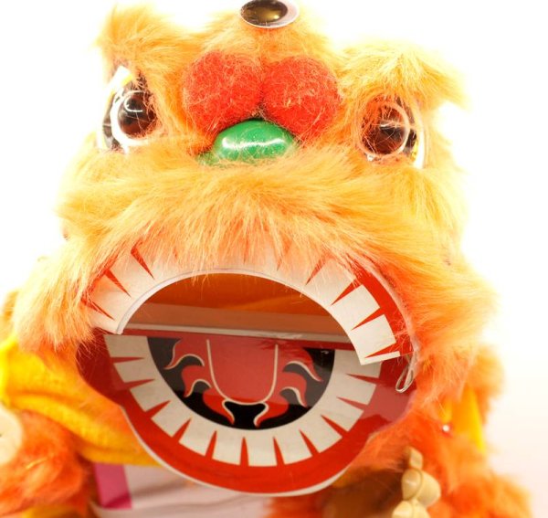 画像5: 横浜中華街 獅子舞 ティッシュケース カバー 橙色 221XL004-og (5)