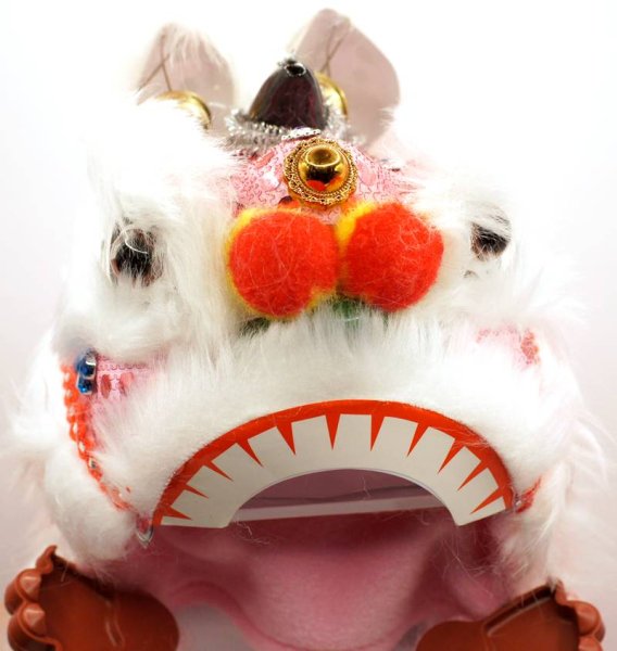 画像5: 横浜中華街 獅子舞 ティッシュケース カバー 白色 221XL004-wh (5)