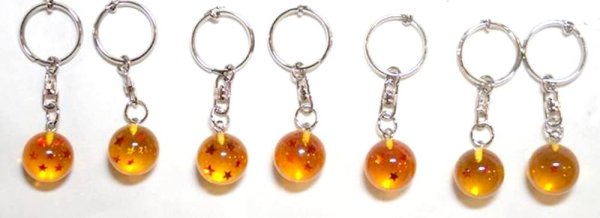 画像2: 【新入荷】 径33mm 小龍珠 ドラゴンボール 携帯ストラップ ＆ キーホルダー 1星球〜7星球  単品販売 (2)