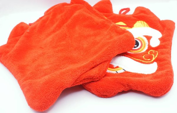 画像3: 獅子舞頭 ハンカチタオル 鍋敷き にも応用可 257H04 (3)