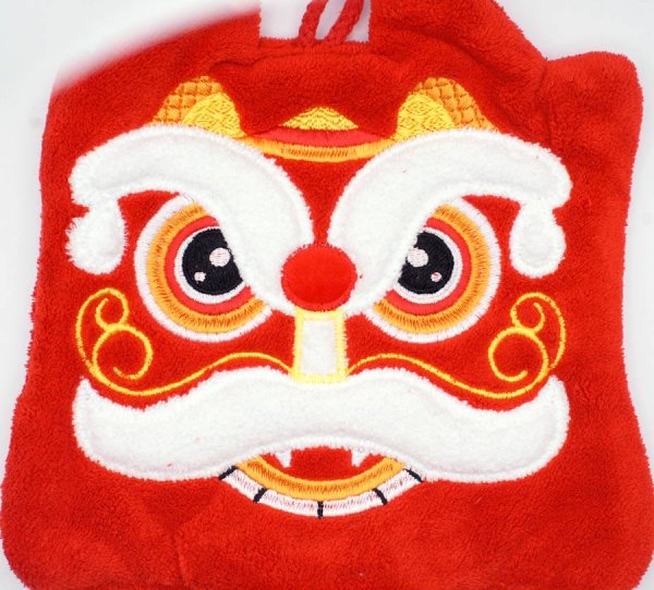 画像4: 獅子舞頭 ハンカチタオル 鍋敷き にも応用可 257H04 (4)