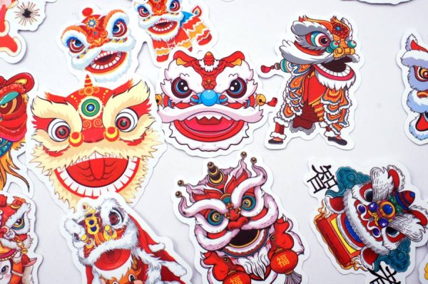 画像3: 獅子舞 ステッカー 50枚入り 277S007 (3)