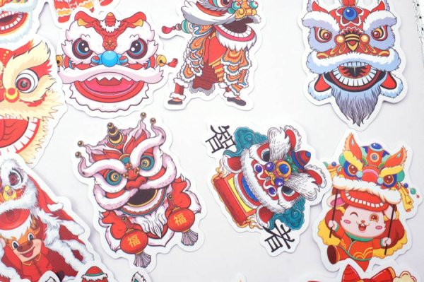 画像6: 獅子舞 ステッカー 50枚入り 277S007 (6)