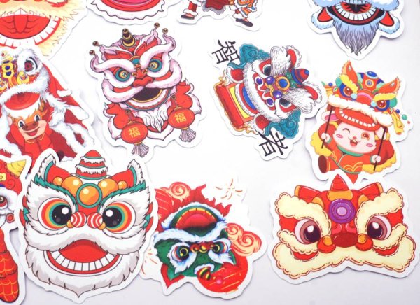 画像7: 獅子舞 ステッカー 50枚入り 277S007 (7)