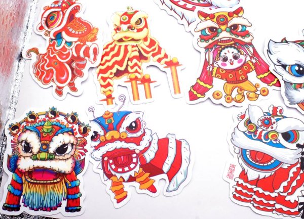 画像9: 獅子舞 ステッカー 50枚入り 277S007 (9)