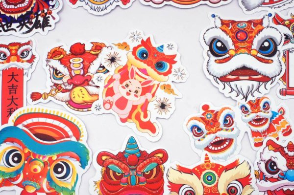 画像11: 獅子舞 ステッカー 50枚入り 277S007 (11)