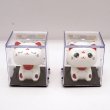 画像5: ソーラー式電池 首ふり 白猫 うなずき猫 小サイズ 目を開けているタイプ (5)