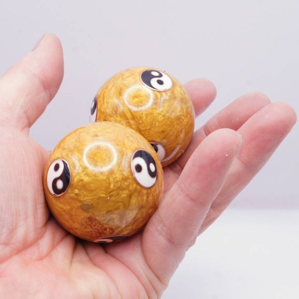 画像3: 七宝健身球・六八卦柄　金色　直径40mm  288KC41 (3)