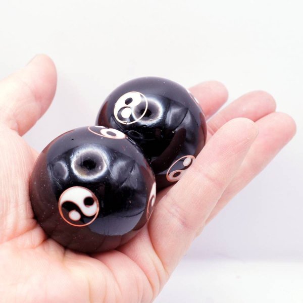 画像3: 七宝健身球・六八卦柄　黒色　直径40mm  288KC41 (3)