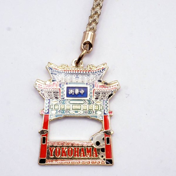 画像2: 横浜限定 横浜中華街 善隣門 根付 ストラップ (2)