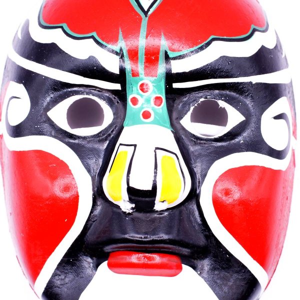 画像2: 京劇面譜(隈取り面)　赤H (2)